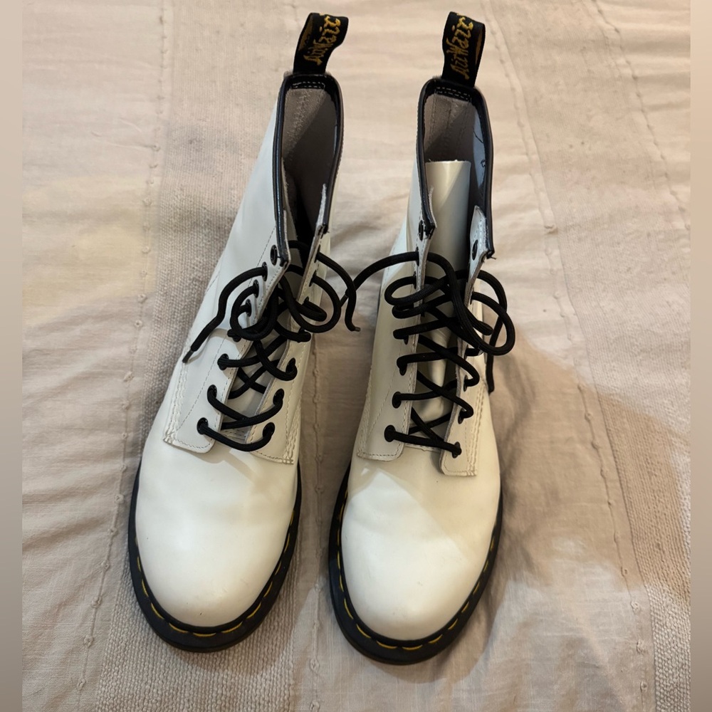 Doc Marten Boot, White, Size 10